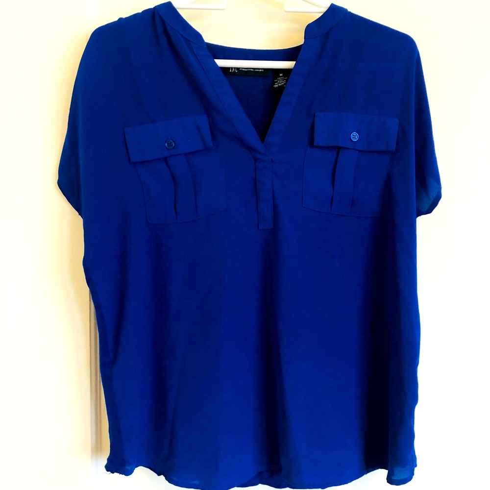 Royal blue blouse